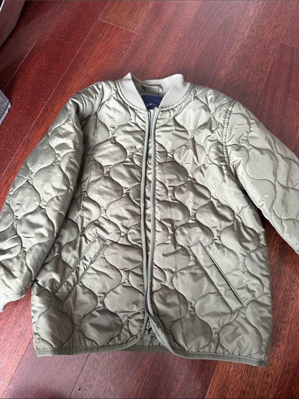 Janie and Jack Quilted Puffer Jacket - Olive